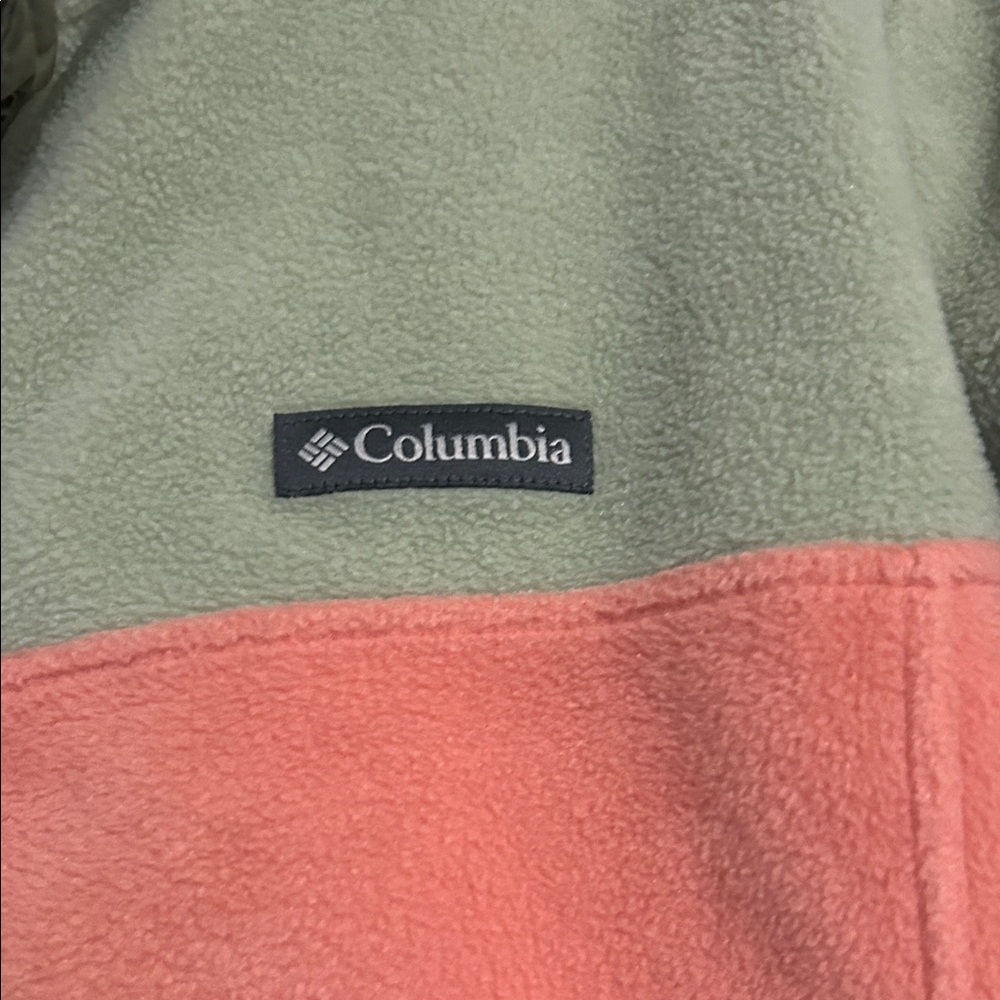Columbia Gray and Coral Fleece Pullover - Picture 2 of 4